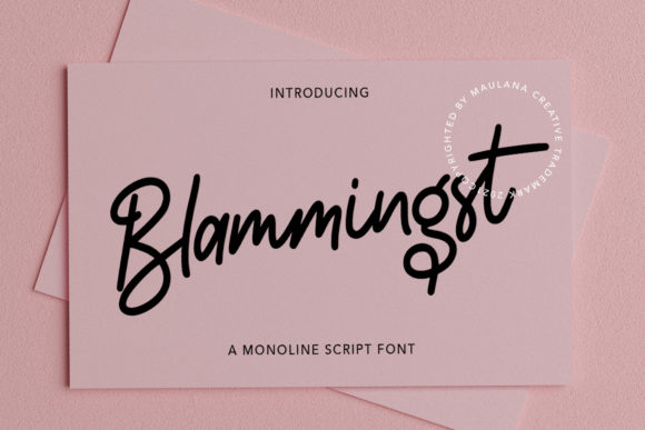 Blammingst: A Timeless Script Font for Editorial Design