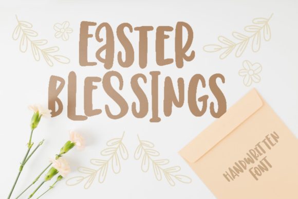 Easter Blessings Font for Handmade Creations