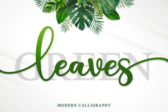 Green Leaves: A Romantic Typeface for Digital Branding