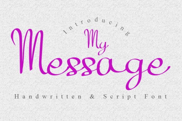 My Message: A Handwritten Font for Business Branding