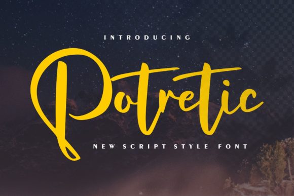 Potretic: A Refined Script Font for Modern Branding