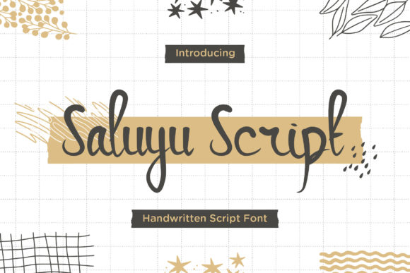 Saluyu: A Handwritten Font for Editorial Design and Creative Projects