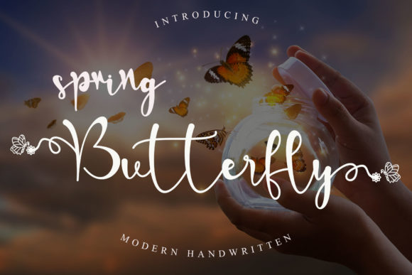 Spring Butterfly Font for Branding Projects